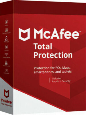 McAfee: Total Protection (1 year, 5 devices) Latest Version + Free Updates